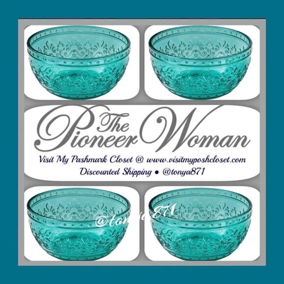 š¦Ā New Pioneer Woman Cassie
GlassāTealāBlueāDinnerāPlates,āSetāofā4 - Picture 3 of 8